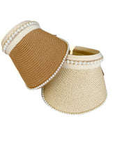 Load image into Gallery viewer, Sun Visors - Wide Brim with Pearls