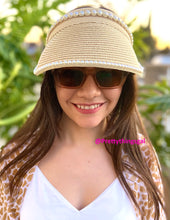 Load image into Gallery viewer, Sun Visors - Wide Brim with Pearls